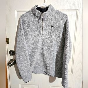 Pink fleece pullover